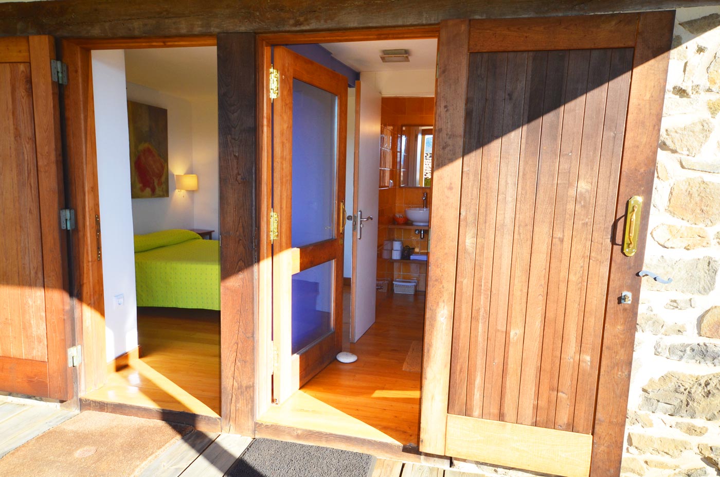 On ground floor: bathroom,bedroom and terrace