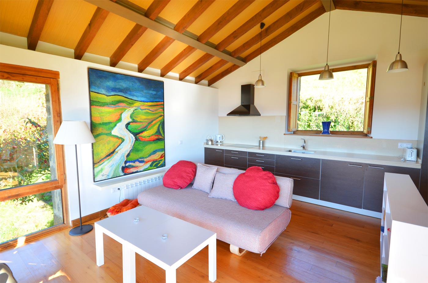 Open plan living area on 1st floor