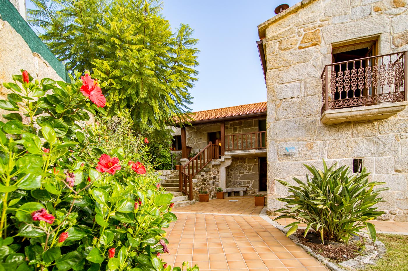 The villa in an early summer mood with flowers