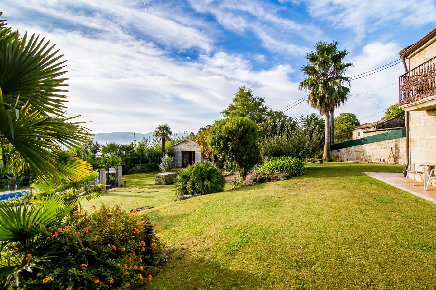 Private lawned garden