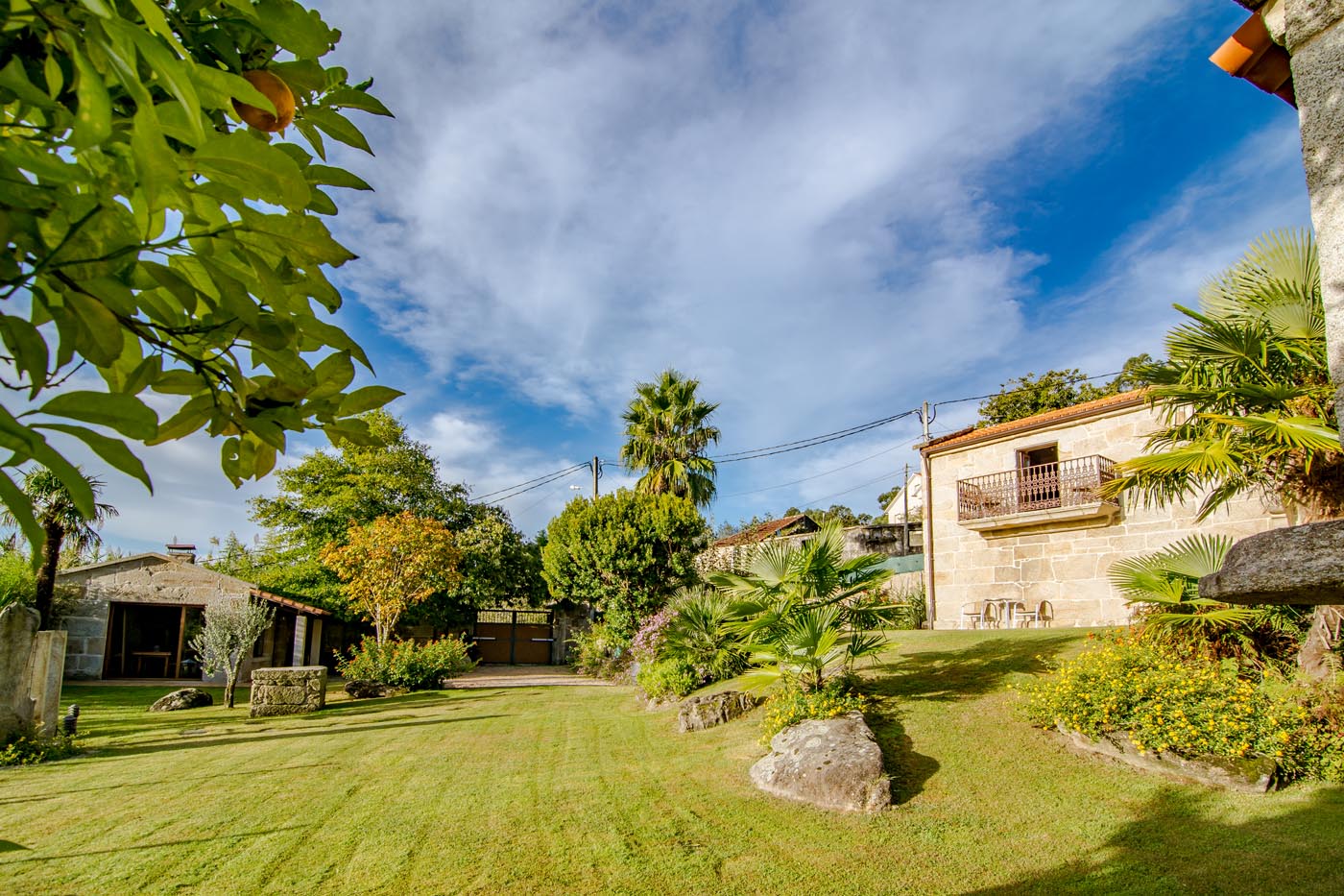 Main house, entrance and summer house