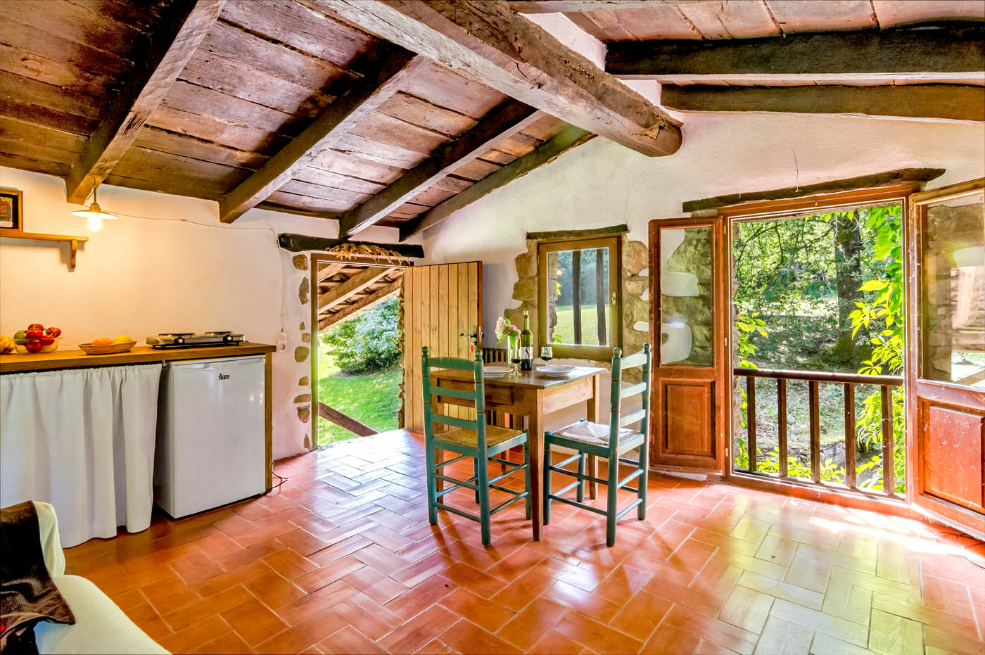 Living space / kitchenette in casita