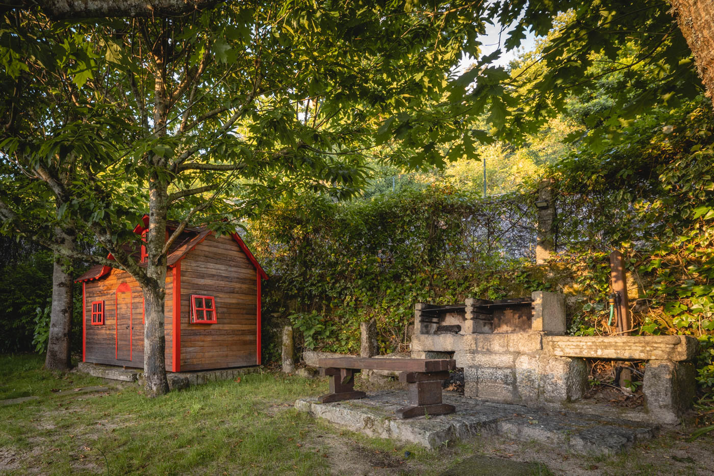 Barbacoa y la casa de juegos