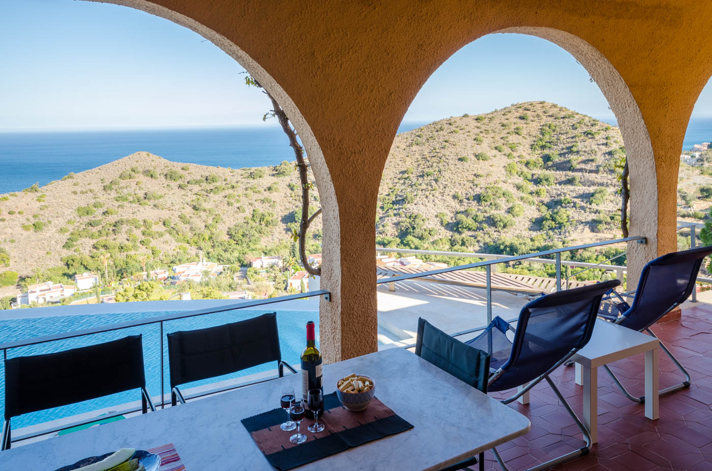 Terraza con vistas al mar