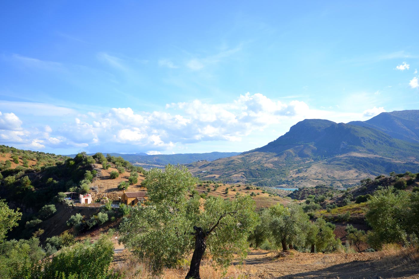 The villa on the left and Zahara lake on the right