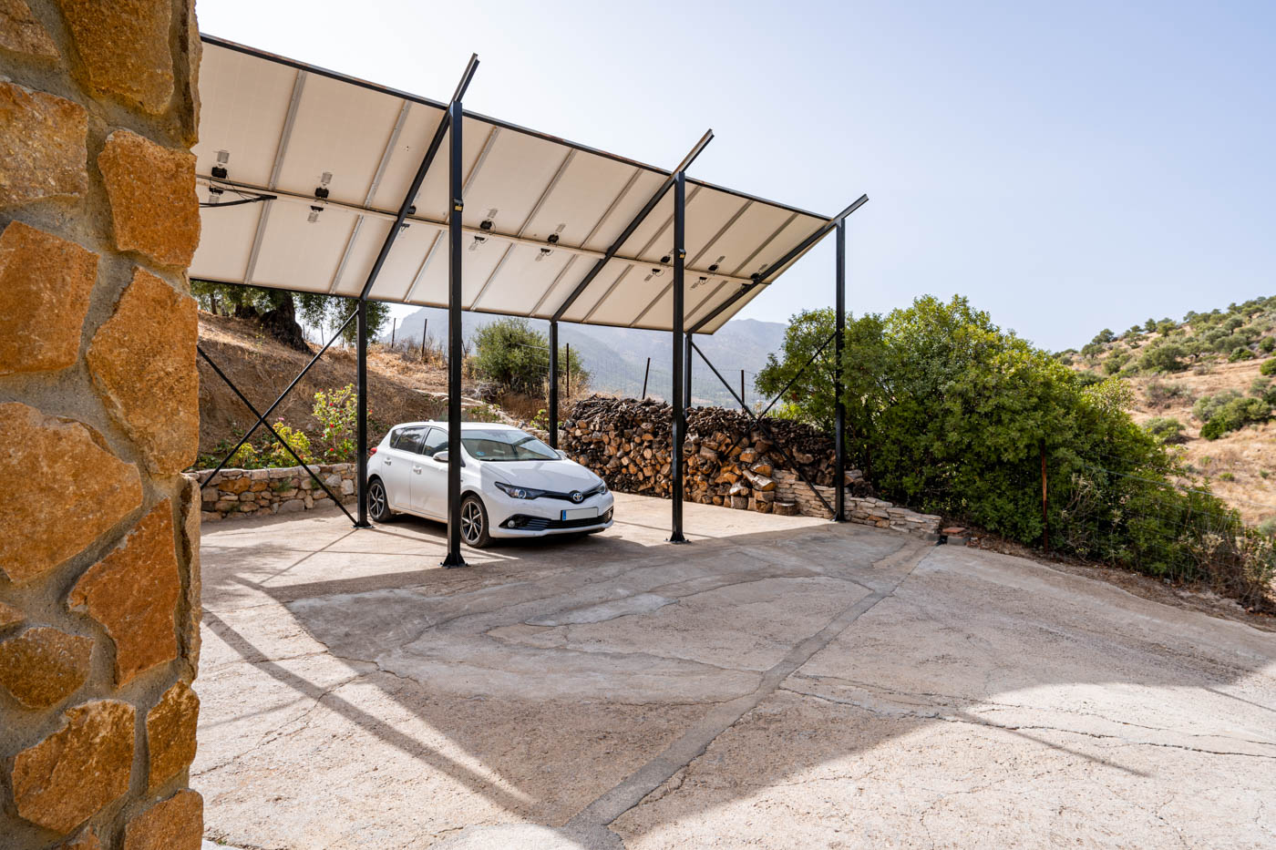 Parking under the solar panels
