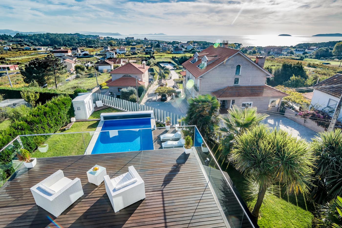 Vistas desde solarium / habitación principal terraza / piscina