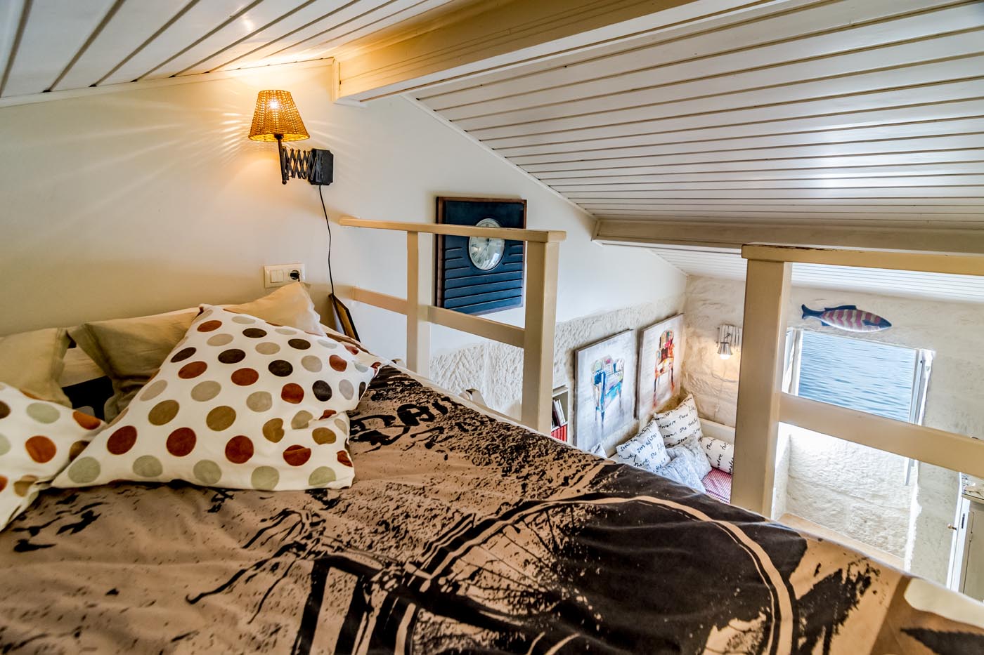 Puede elegir dormir en la habitación del ático