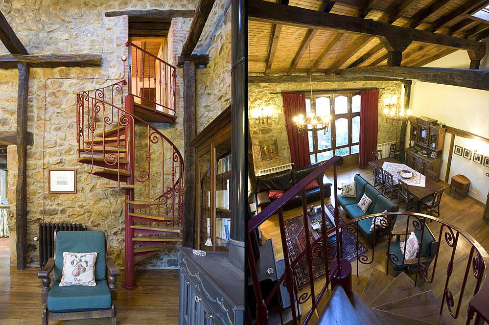 Iron staircase forged by a well-known local artisan