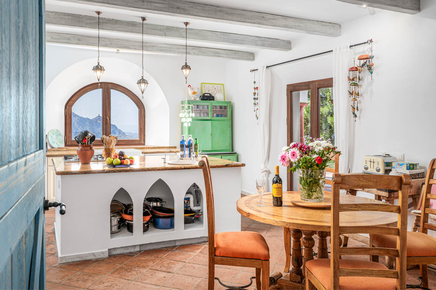 Cocina con vistas impresionantes