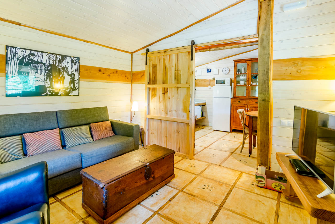 Salón con sofá cama / cómoda 