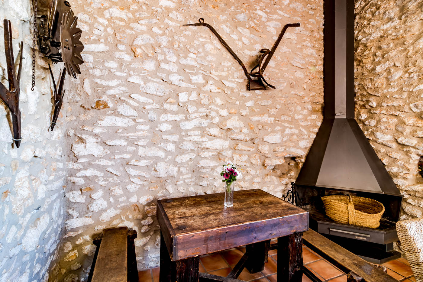 Detail at the outdoor dining room