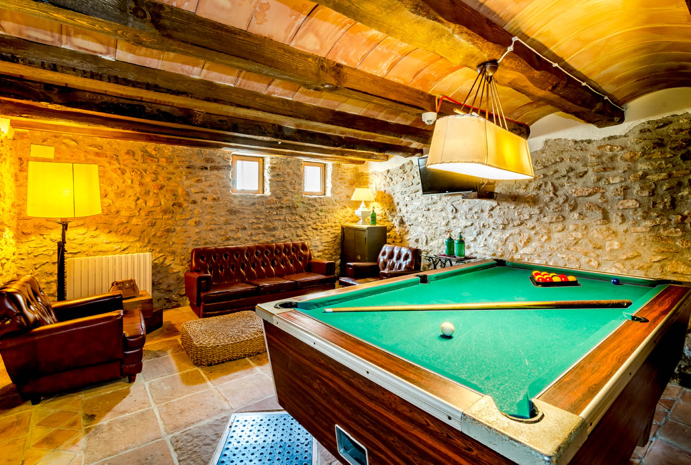 Lounge with billiards and seating area