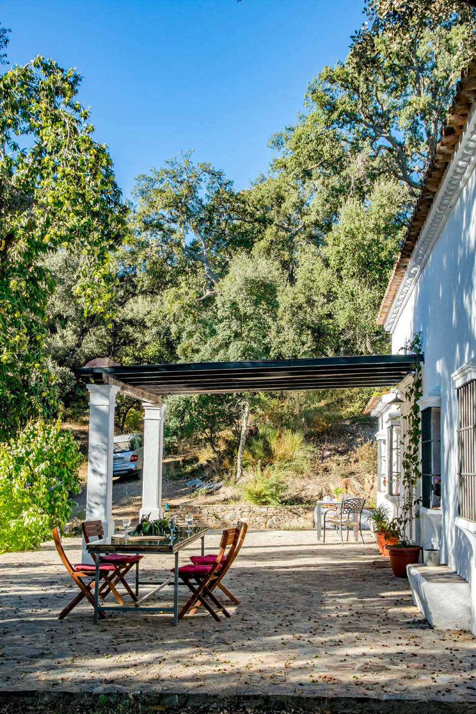 Facing south terrace