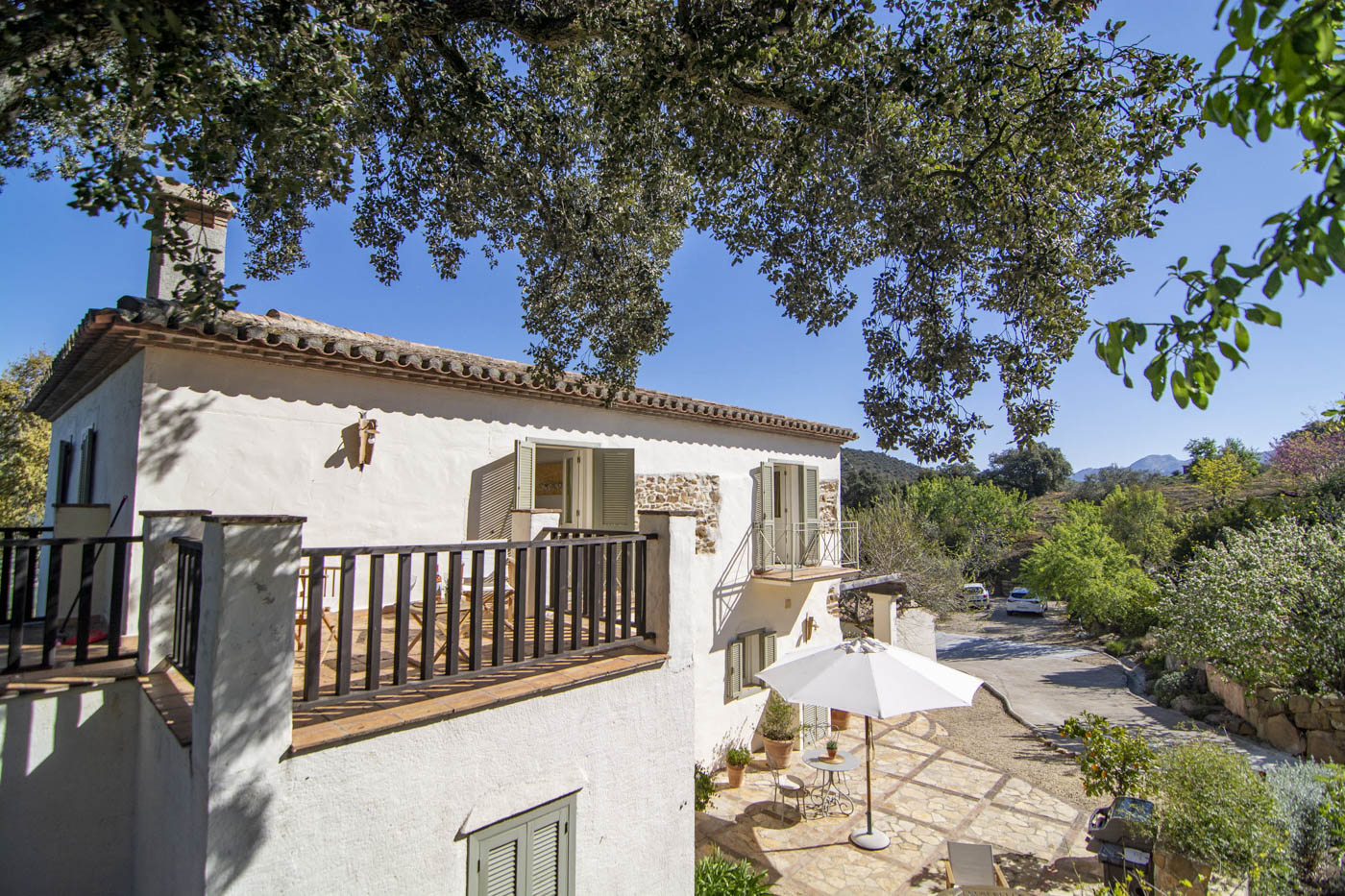 1st floor bedroom terrace and patio below 