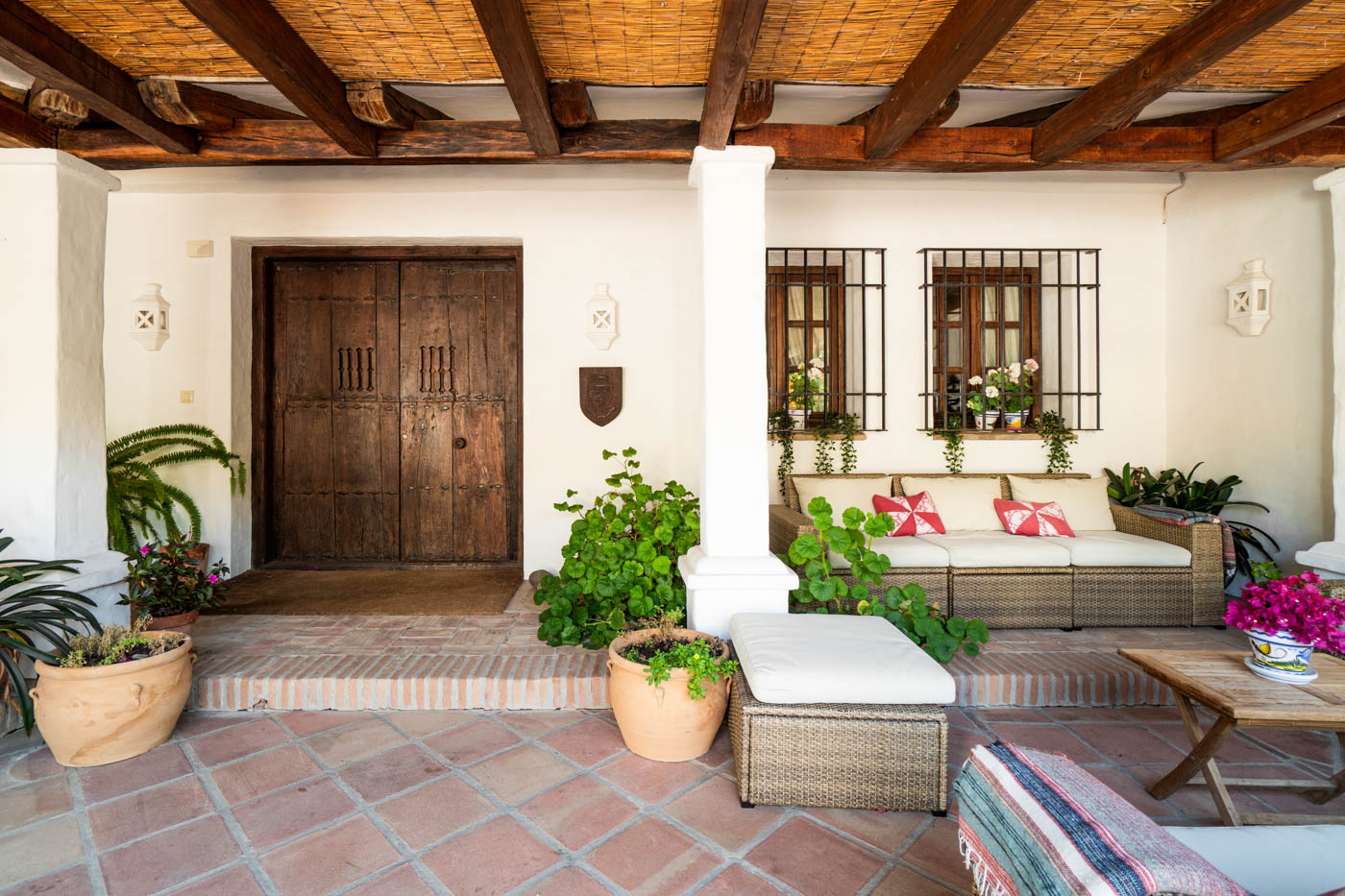 Main door to your villa and seating area on the right