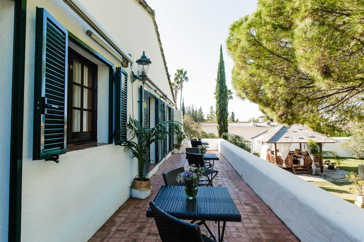 1st floor terrace by bedrooms (main house)