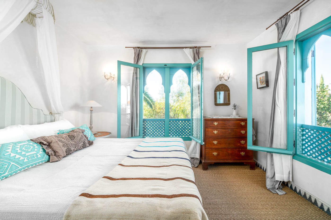 Habitación con cama doble en Casita