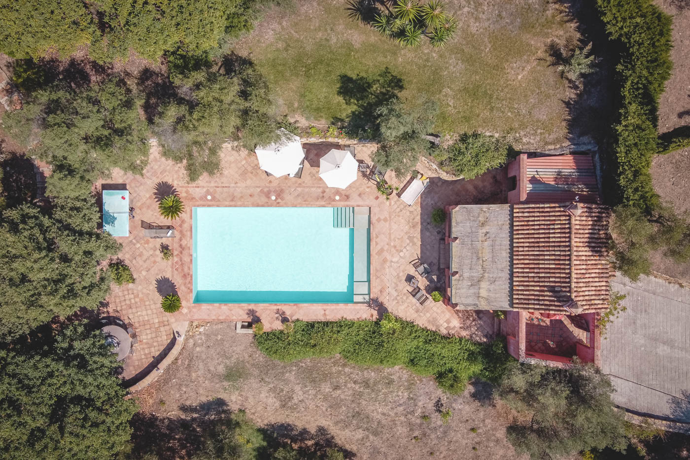 Pool house (one bedroom) and pool area