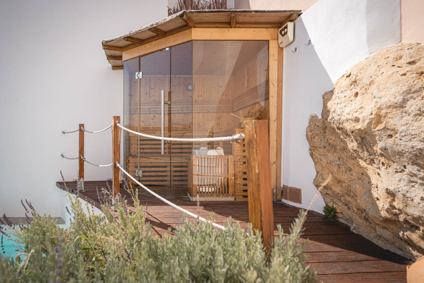 Finnish sauna with dry heat