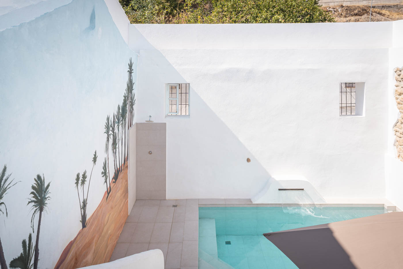 The main pool is on the northwest terrace