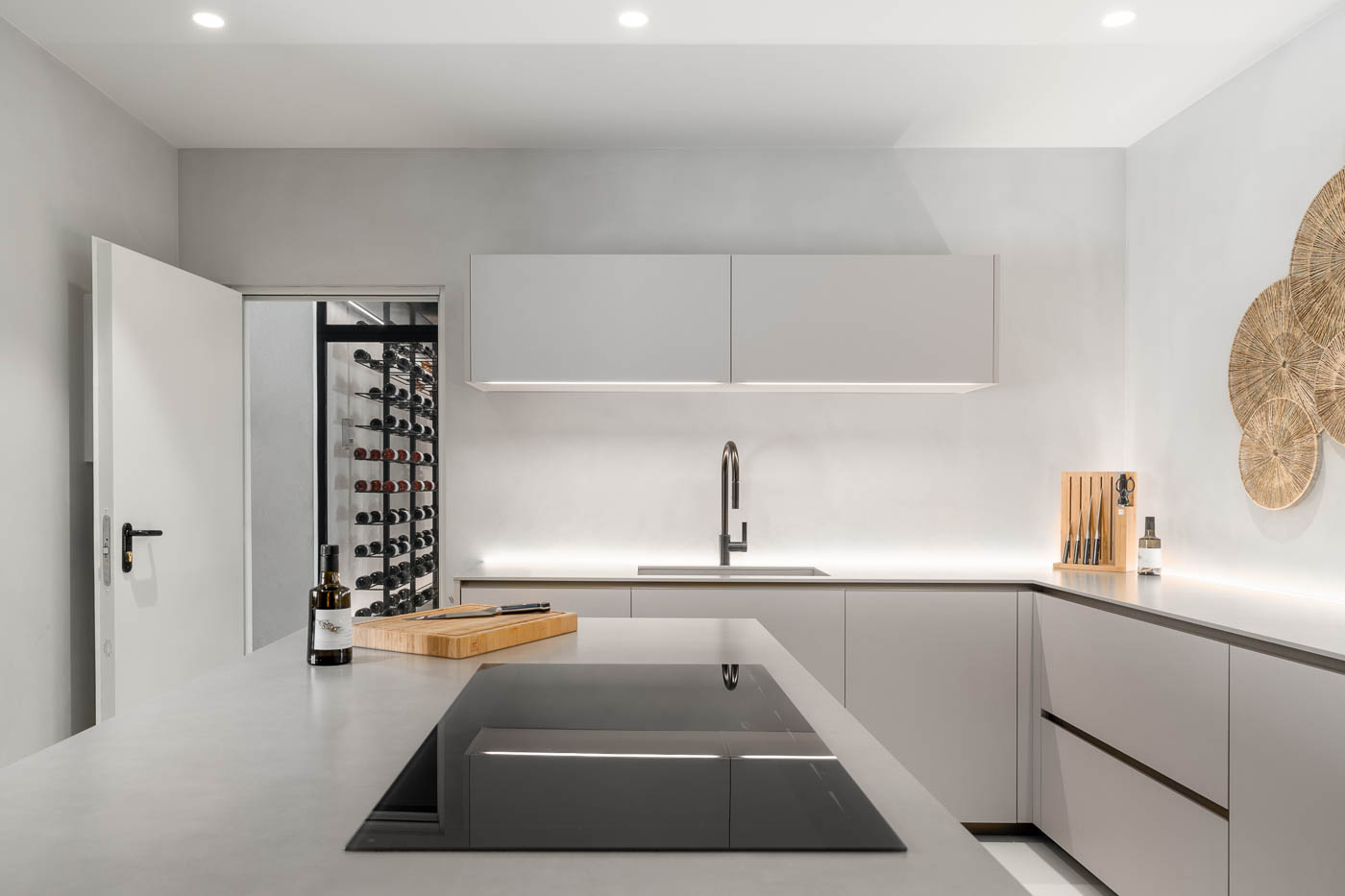 Designer kitchen with access to cellar