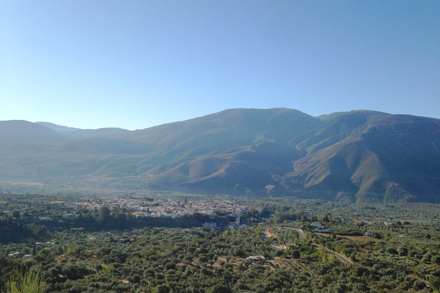 This Orgiva and Guadalfeo valley seen from above