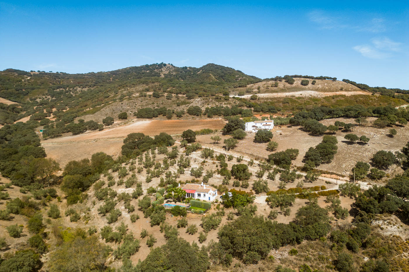 La casa vista desde un drone