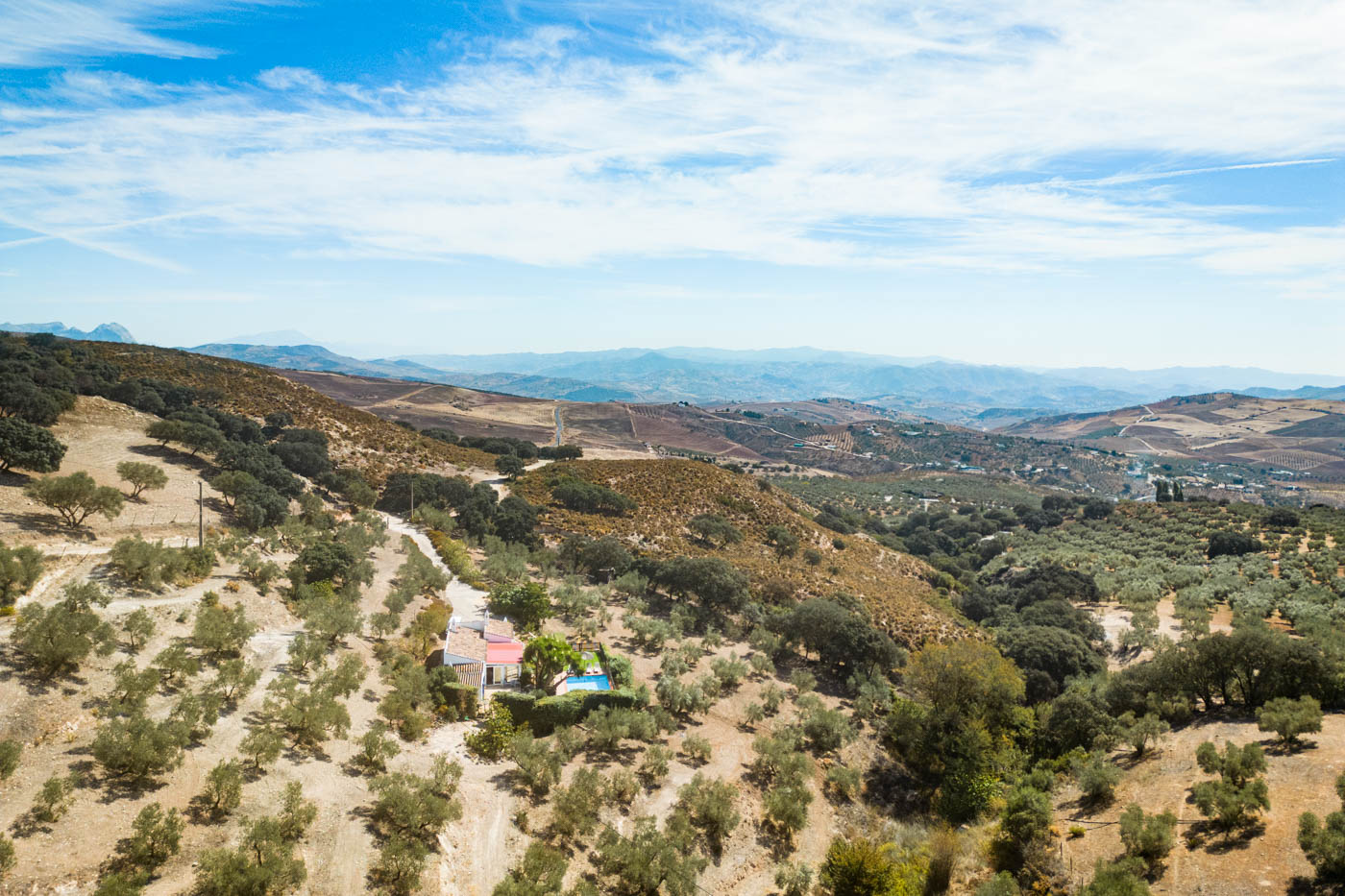 La casa vista desde un drone