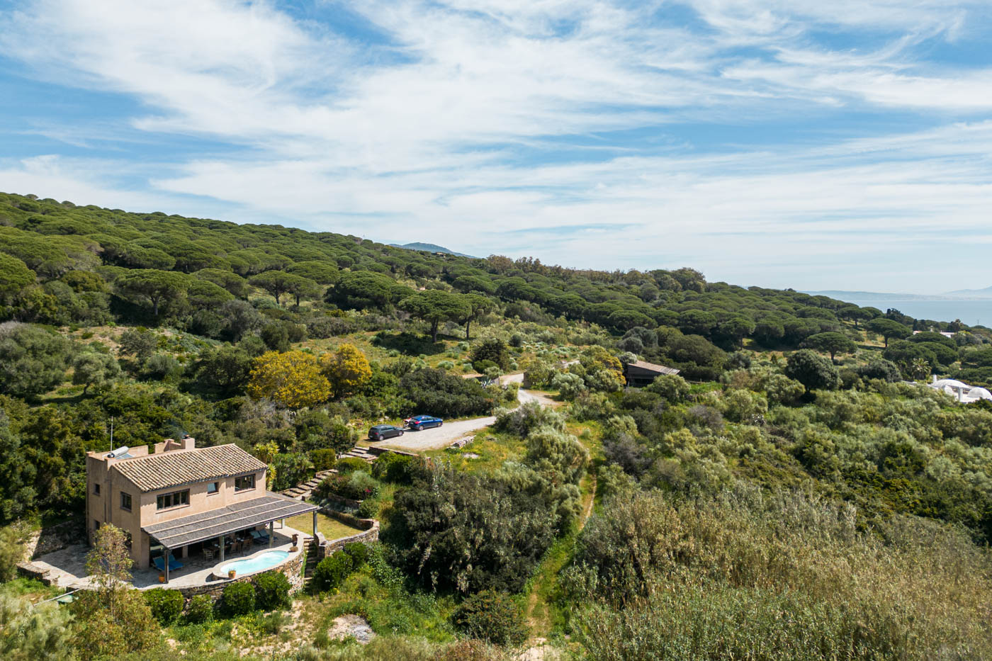 Villa seen from above
