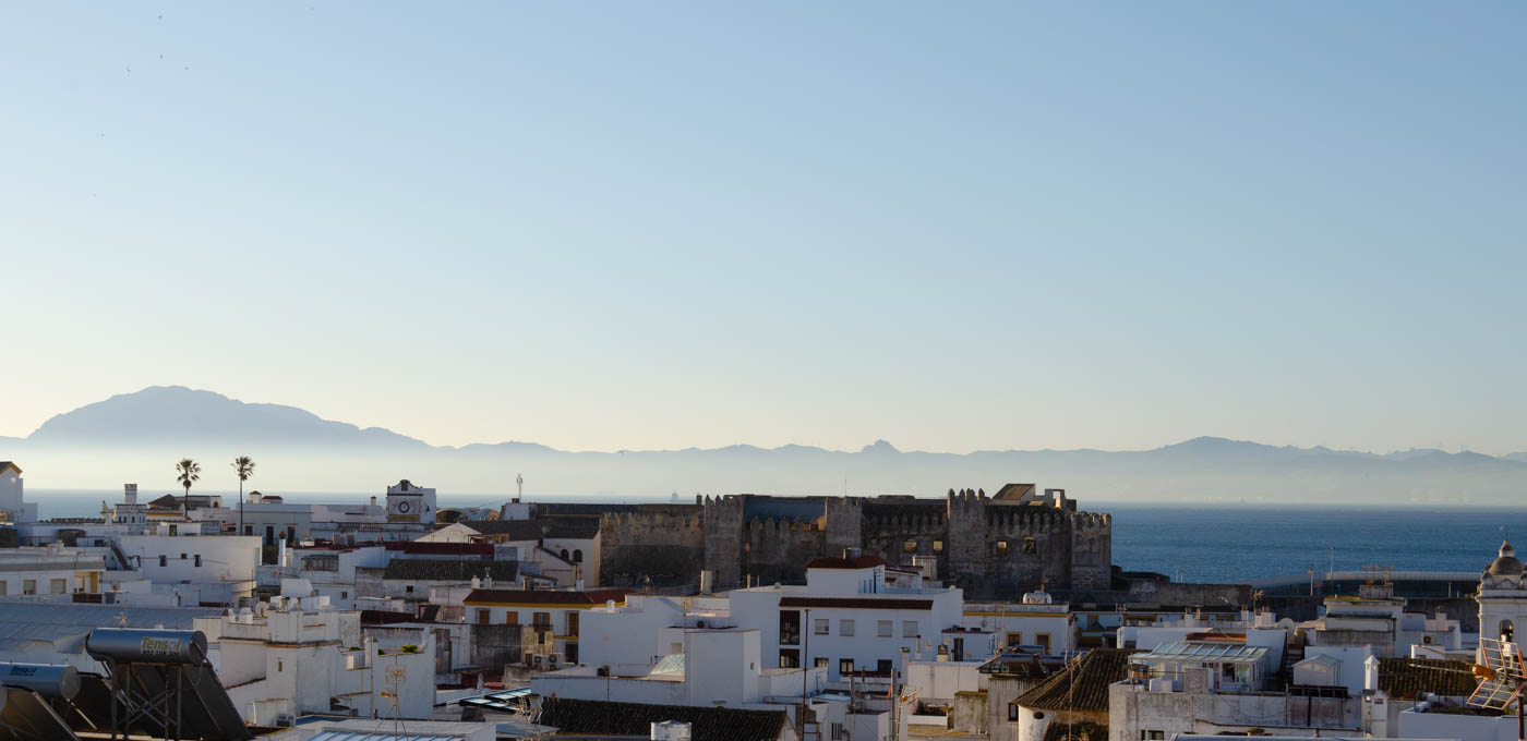 The exotic town of Tarifa is 15 mins drive away
