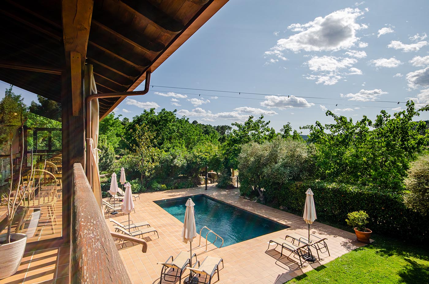 Pool views from terrace