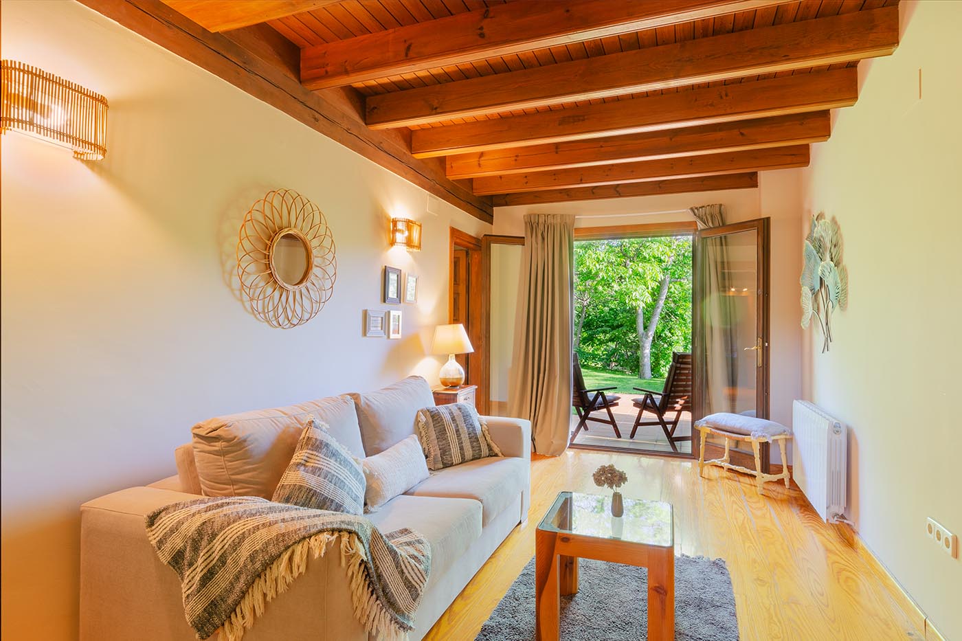 Bedroom with own living area and terrace