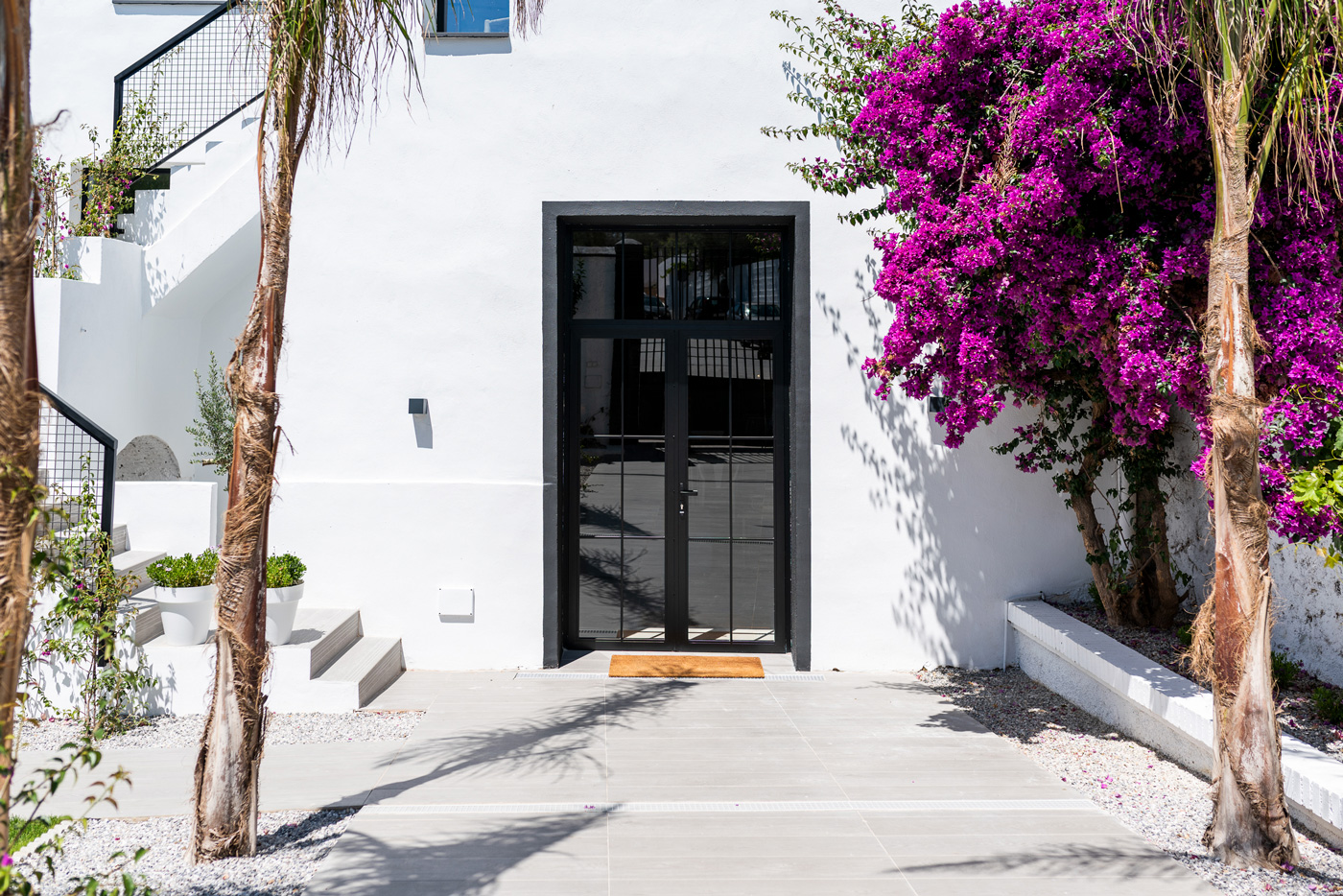 Main door and stairs to Bedrooms 1 to 6