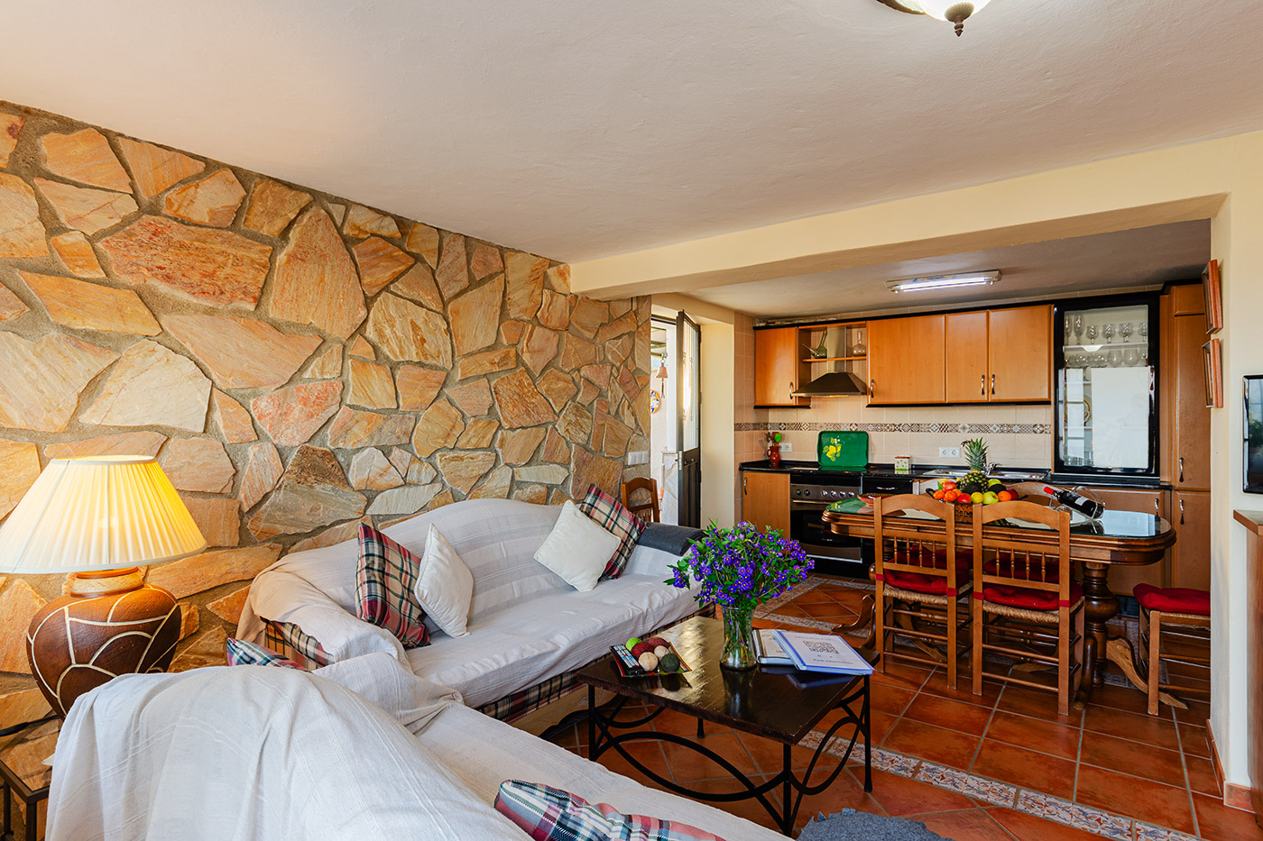 Open plan kitchen / dining / living area