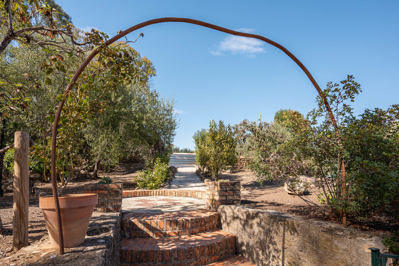 The pool area can be gated