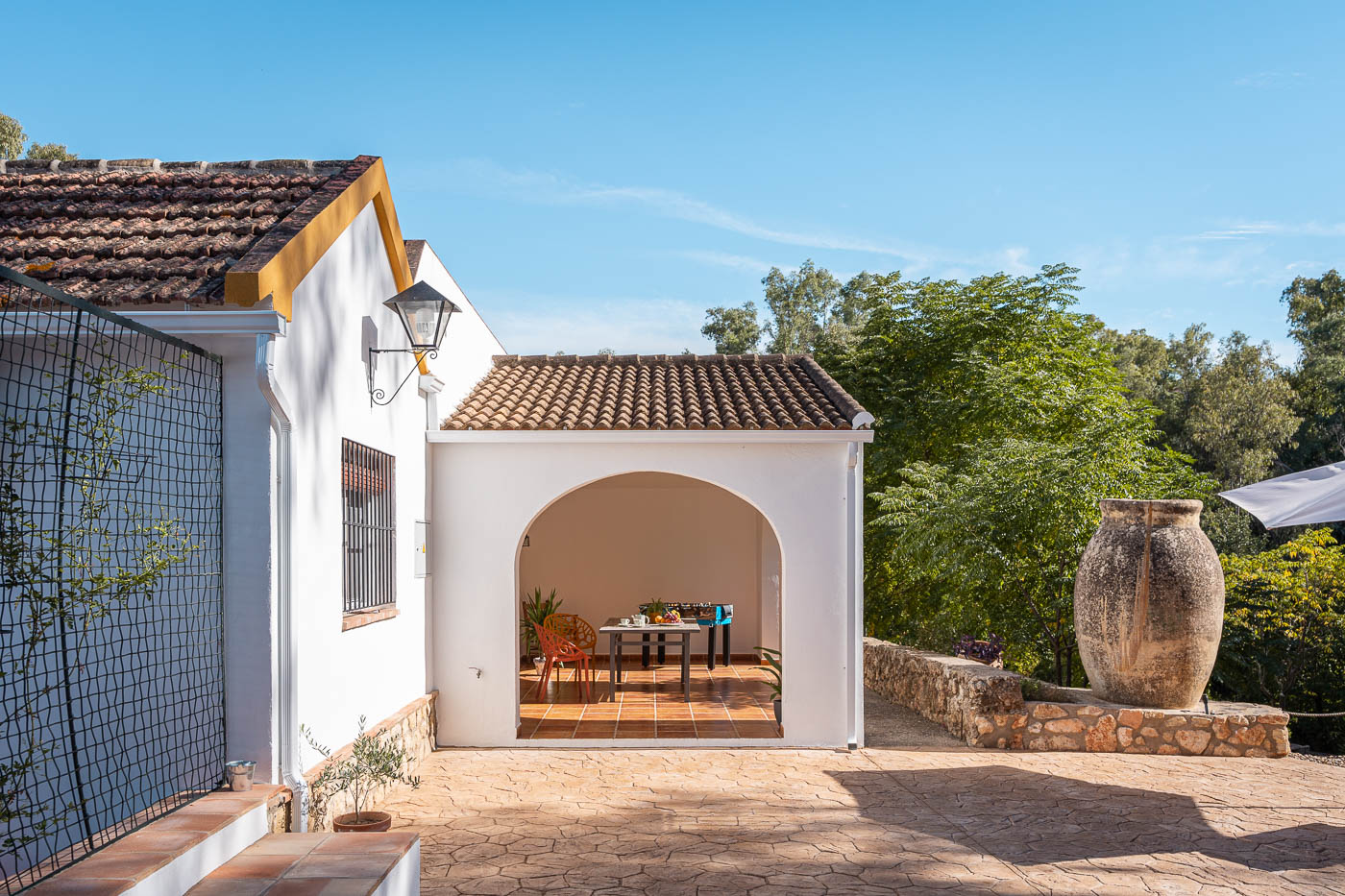Front porch and patio