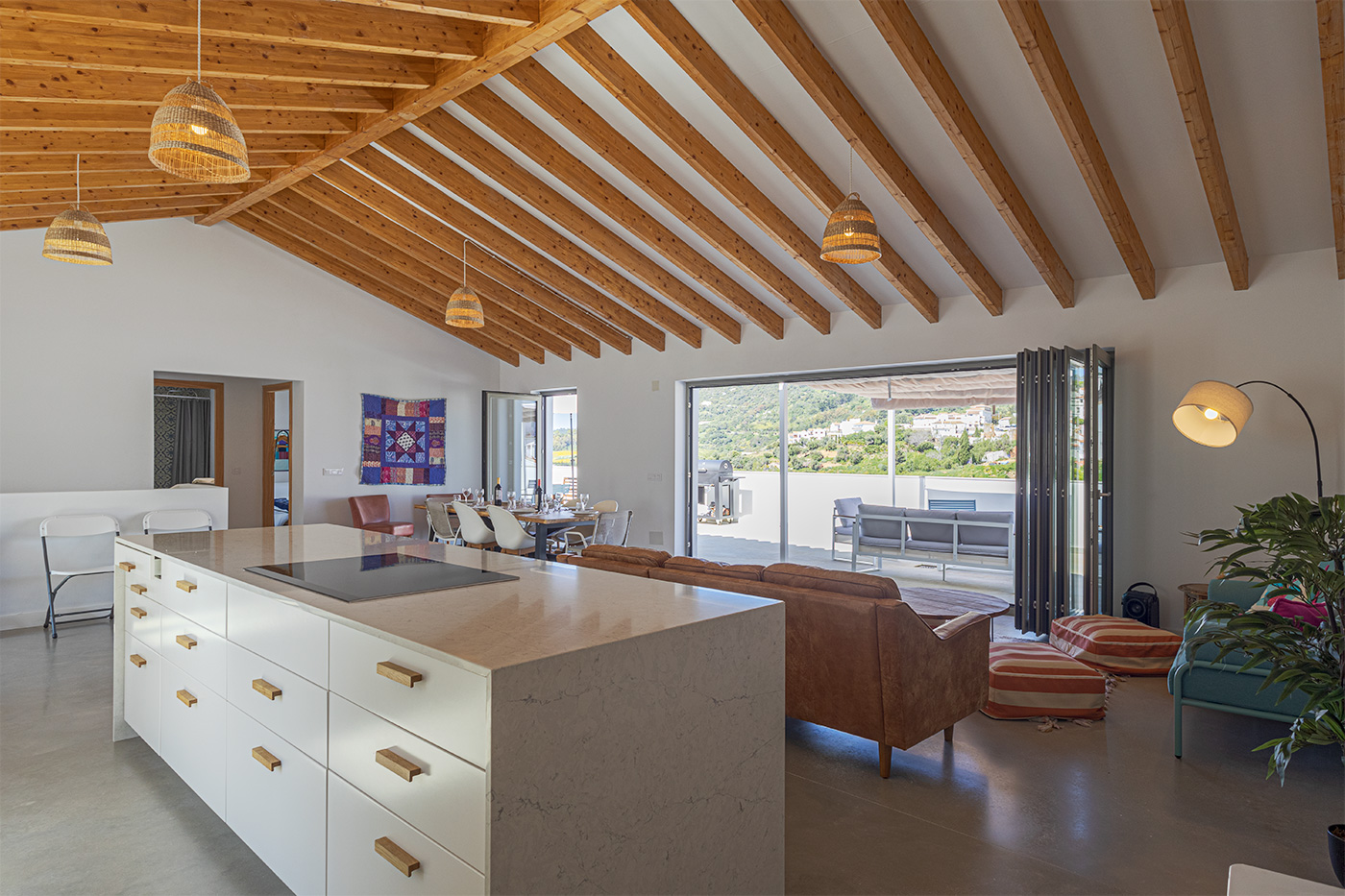 Large kitchen with central island