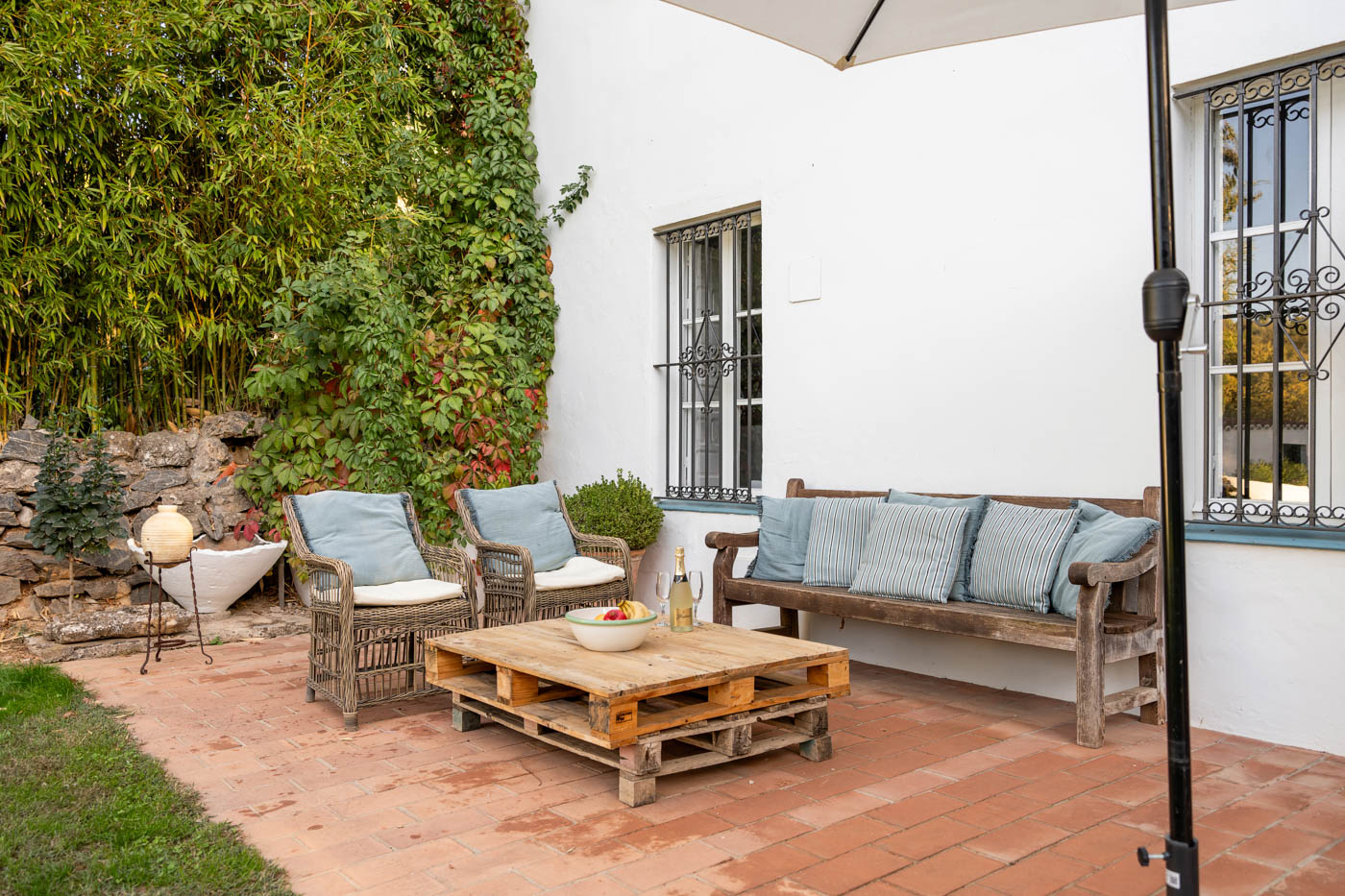 Outdoor seating areas