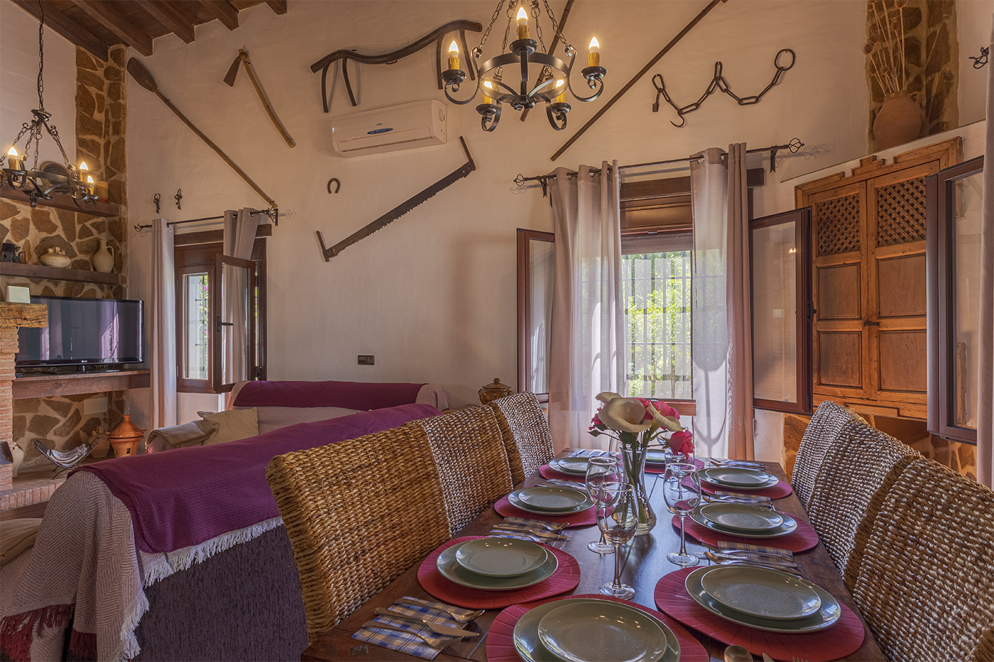 Main dining table seats 8 people