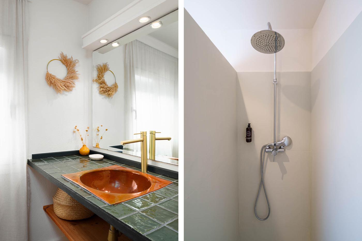 Bathroom with walk-in shower on first floor