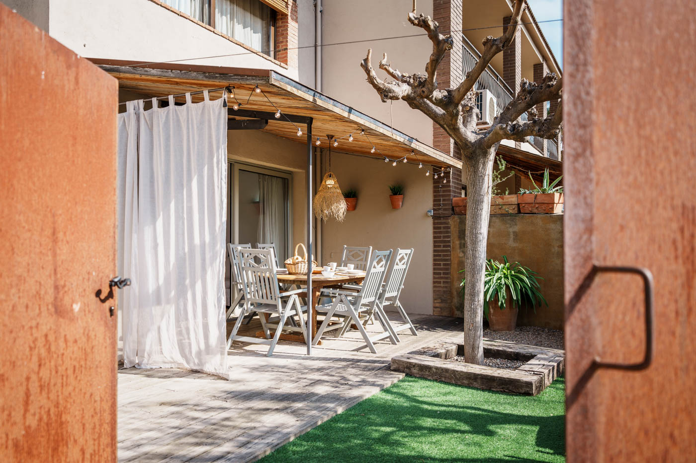 Park just outside the house