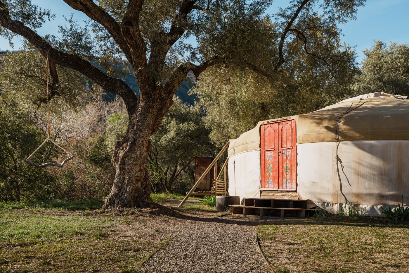 You are free to use this yurt for meditation or yoga