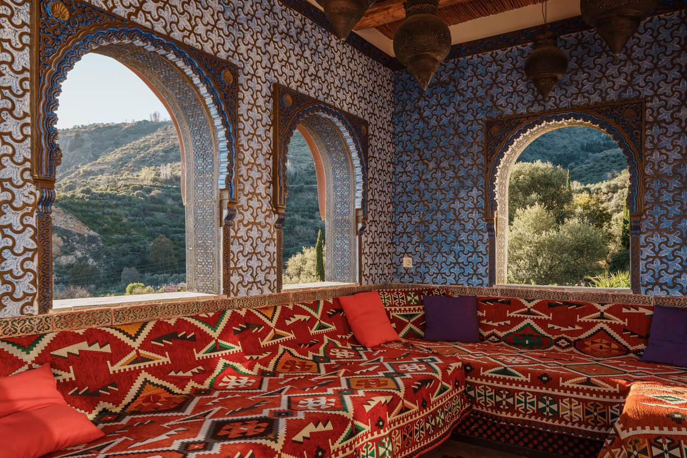 Chill-out area next to main dining terrace