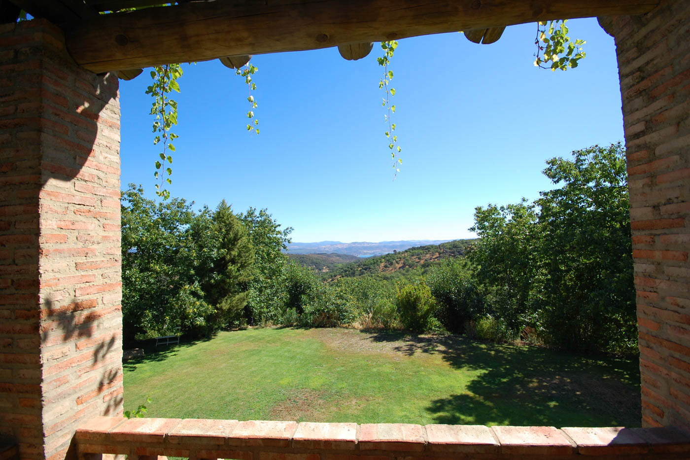 Views from porch terrace, Aracena lake is visible in the distance