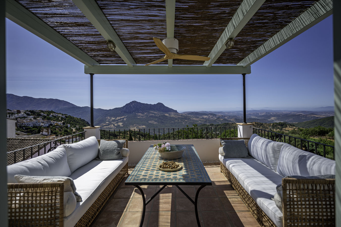 Amazing terrace and views as far as Africa