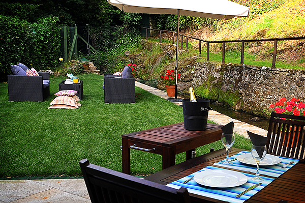 Front garden by mill stream