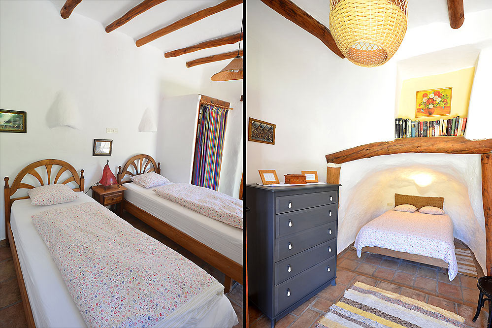 Techo de vigas en las habitaciones