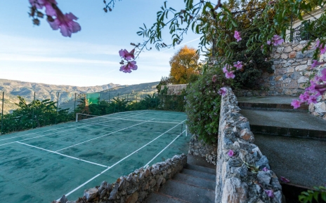 Tennis court at premises