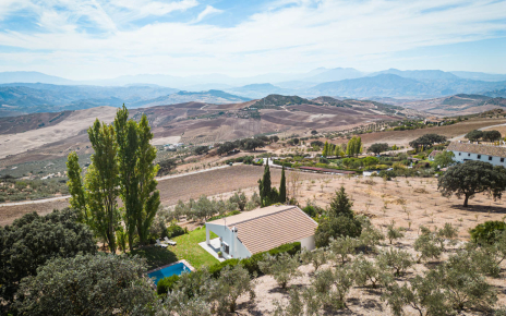 Villa seen from a drone in late Summer